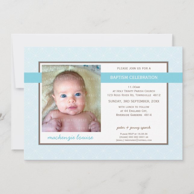 PHOTO BAPTISM INVITE :: glory 4L (Front)