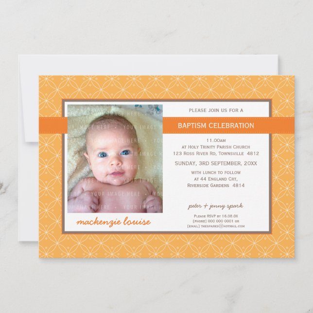 PHOTO BAPTISM INVITE :: glory 7L (Front)
