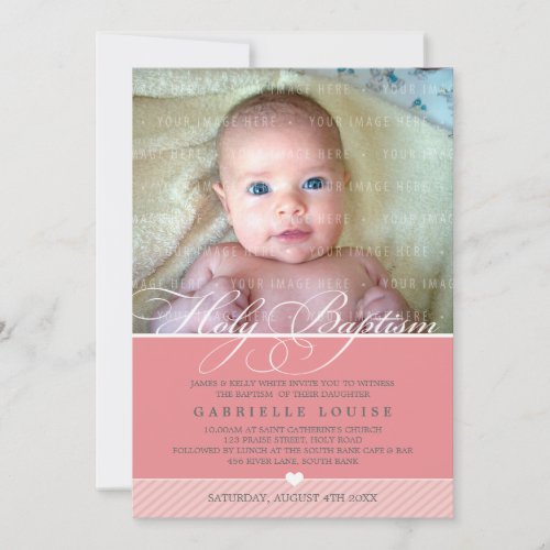 PHOTO BAPTISM INVITE :: lovely type 1