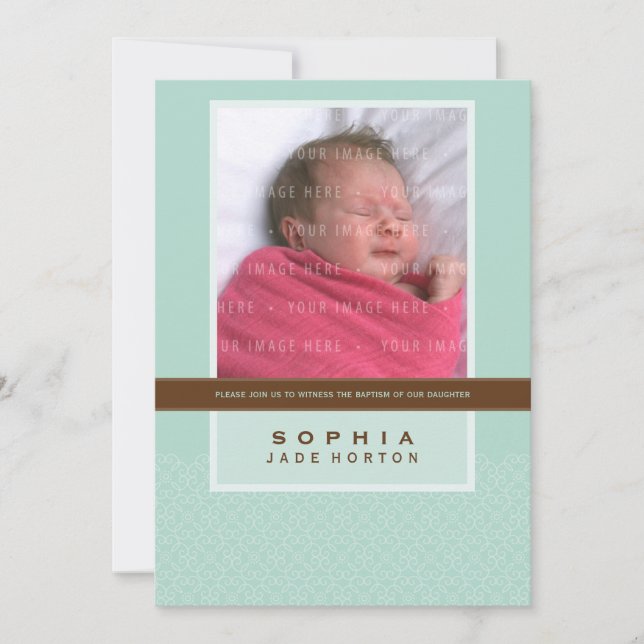 PHOTO BAPTISM INVITE :: sweetly said 5P (Front)