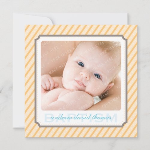 PHOTO BAPTISM INVITES :: candystripes 6SQ