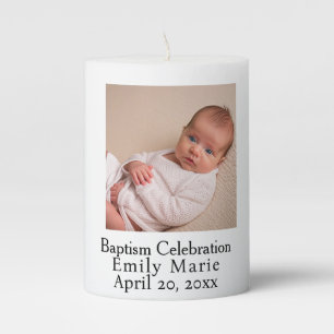  Photo Baptism Pillar Keepsake Personalize Candle
