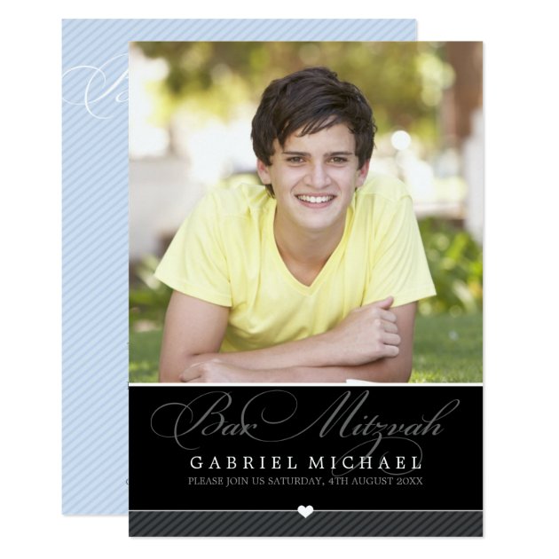 PHOTO BAR MITZVAH INVITE :: Lovely Type 2