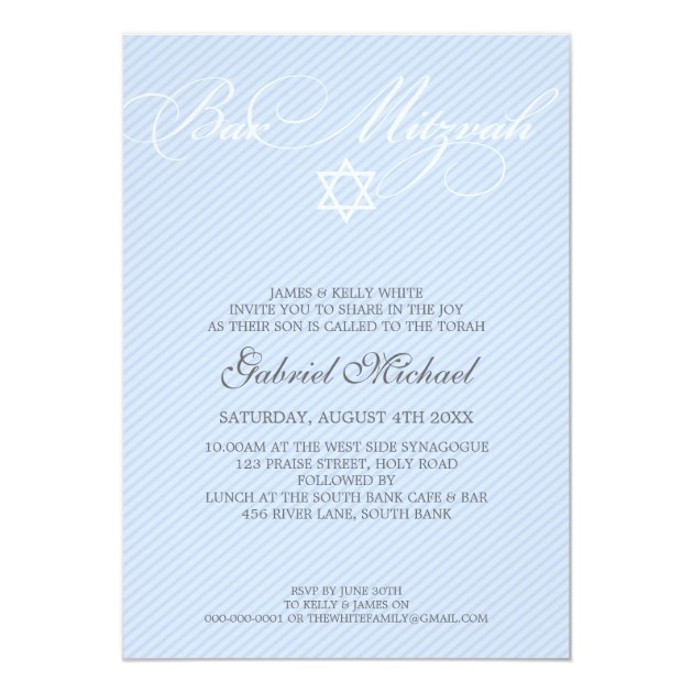PHOTO BAR MITZVAH INVITE :: Lovely Type 2