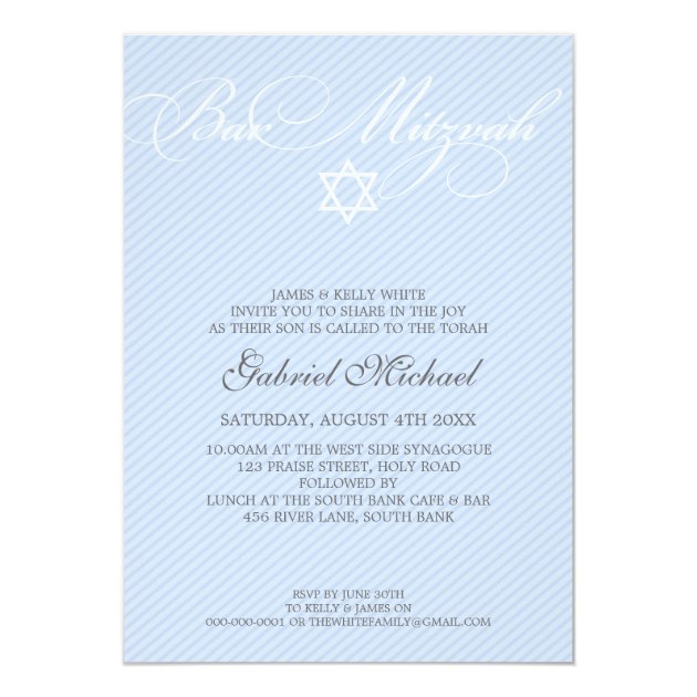 PHOTO BAR MITZVAH INVITE :: Lovely Type 2