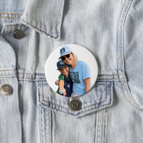 Photo Baseball Grandma Button