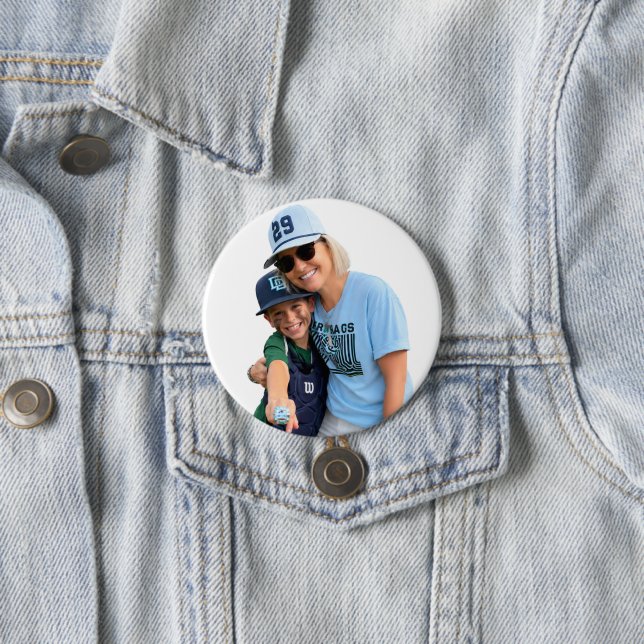 Photo Baseball Grandma Button (In Situ)