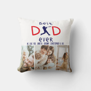 Photo Baseball Keepsake We Love You Fathers Day Throw Pillow