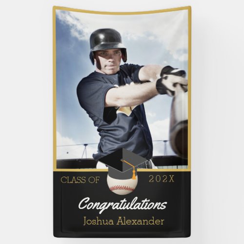 Photo Baseball player congratulation graduate  Banner