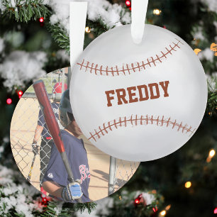 Photo Baseball Simple Typography Ornament