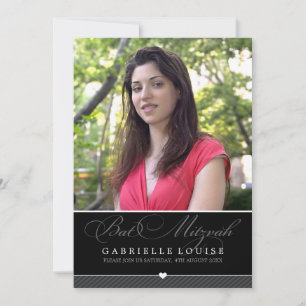 PHOTO BAT MITZVAH INVITE :: lovely type 2