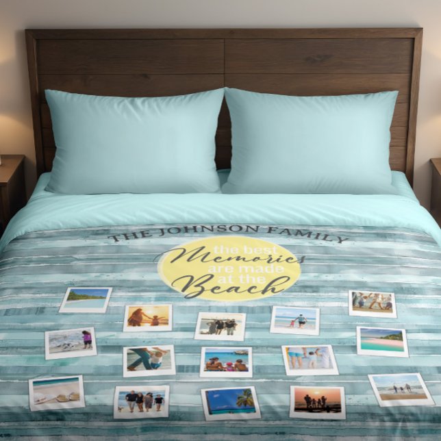 Photo Beach Duvet Cover (the best memories are made at the beach photo duvet cover )