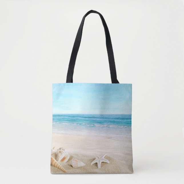 Photo Beach Summer Vacation Tote Bag (Front)