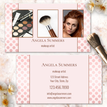 Photo Beautician Makeup Artist Business Card by sunnysites at Zazzle