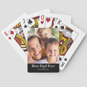 Photo Best Dad  Poker Cards
