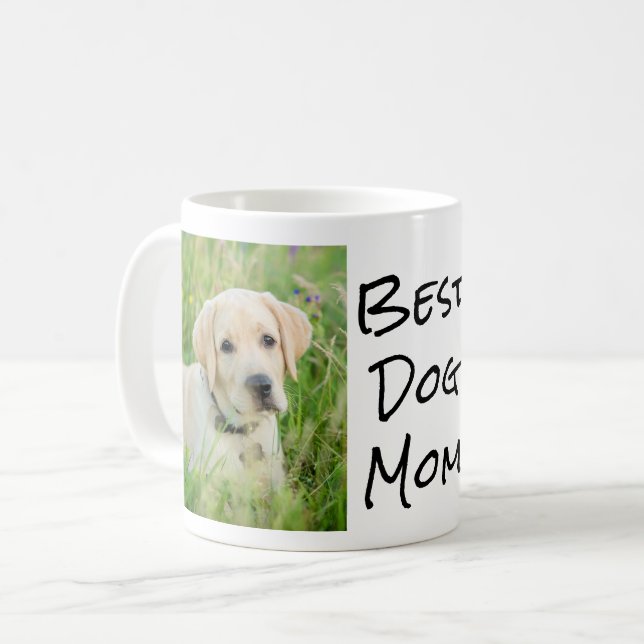 Photo Best Dog Mom  Coffee Mug (Front Left)