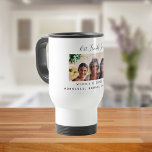 Photo best friends forever black white travel mug<br><div class="desc">A white background. Personalize and add your own photo, selfie of your best friend(s) your names and place of event. The text: Best Friends Forever is written with a modern hand lettered style script. Black text. Perfect as a gift for yourself or as a birthday or Christmas gift for your...</div>