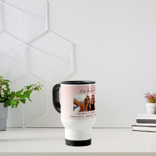 Photo best friends forever blush pink travel mug