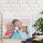 Photo Best Grandma in the Universe Personalized Faux Canvas Print<br><div class="desc">Personalize this pretty canvas photo gift for your grandma (nana, nonna etc). The template is set up ready for you to add your own photo and edit the sample wording if you wish. Sample text currently reads "Best Grandma in the universe". The design has a pretty and feminine color palette...</div>