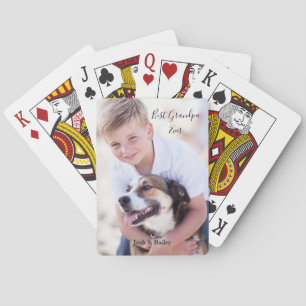 Photo Best Grandpa Ever  Poker Cards