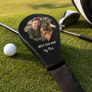 Photo best GSD dog dad father black kids Golf Head Cover