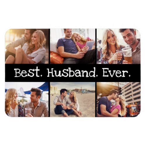 Photo Best Husband Ever Fun Personalized Black Magnet