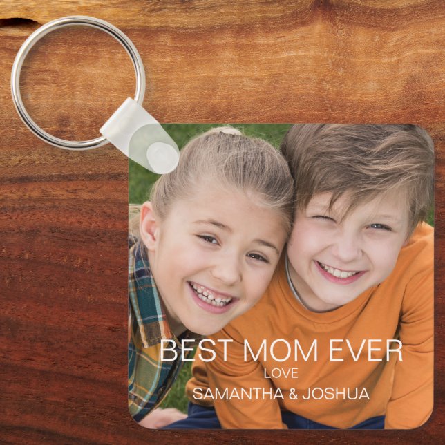 Photo Best Mom  Keychain (Front)