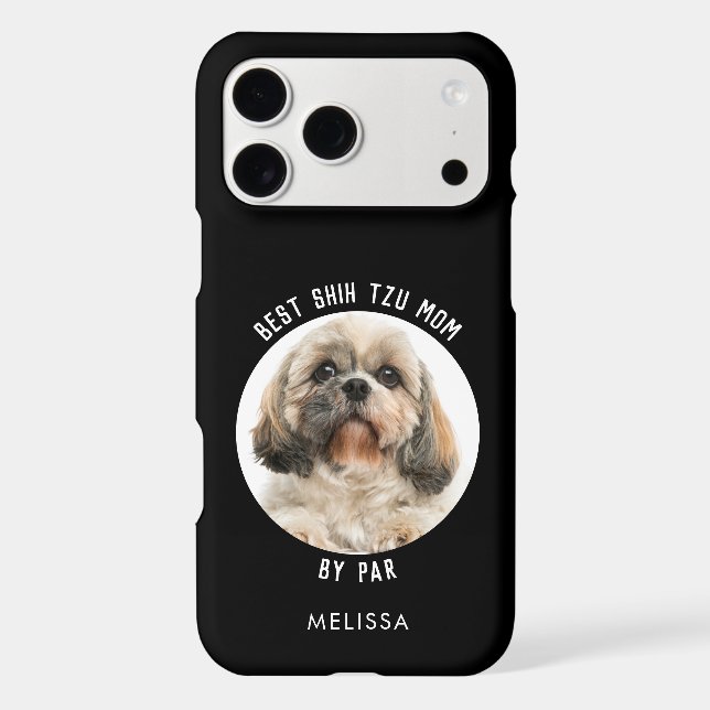 Photo Best Shih Tzu Dog Mom Custom iPhone Case (Back)