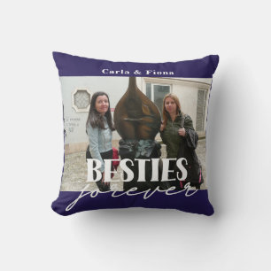 Photo Besties Best Friends Gift Throw Pillow
