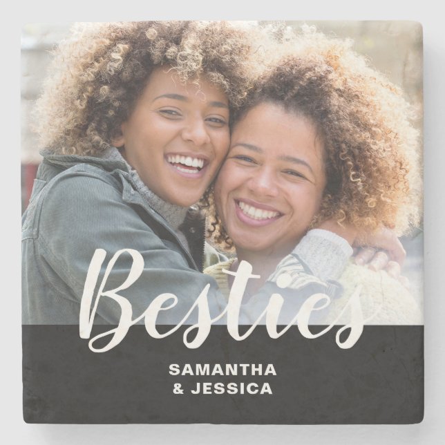 Photo Besties  Stone Coaster (Front)