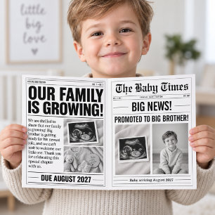 Photo Big Brother Newspaper Pregnancy Announcement