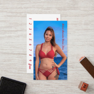 Photo Bikini Coffee Drive-Thru Loyalty Card