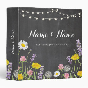 Photo Binder Wedding Scrapbook Wild Flowers