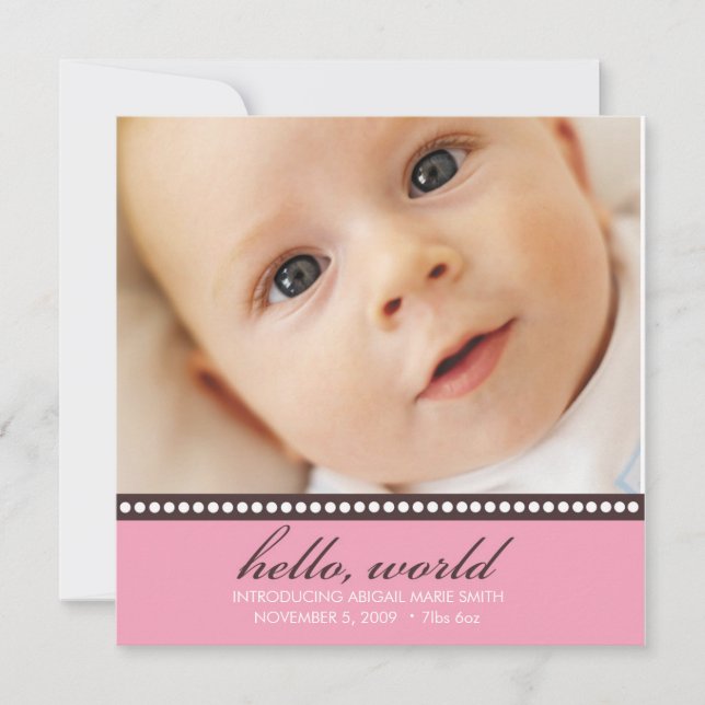 Photo Birth Announcement (Front)