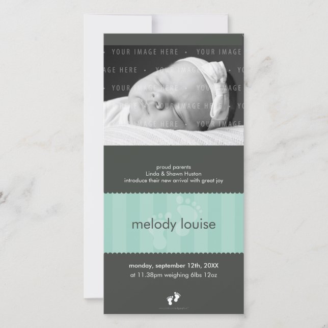 PHOTO BIRTH ANNOUNCEMENT :: happy feet 2P (Front)