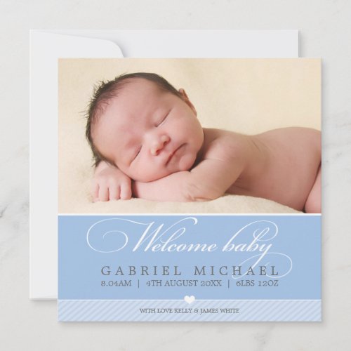 PHOTO BIRTH ANNOUNCEMENT  lovely type SQ 5