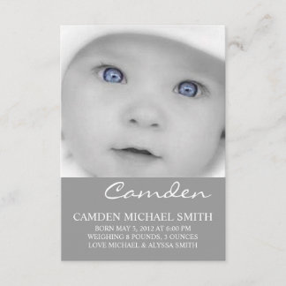 Photo Birth Announcement | Names