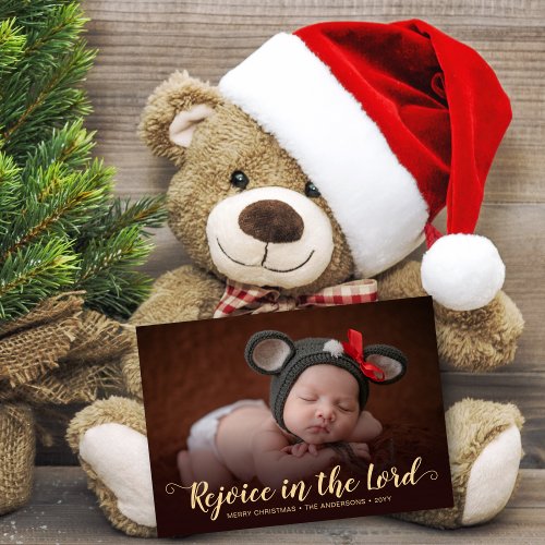 Photo Birth Announcement Religious Christmas Card