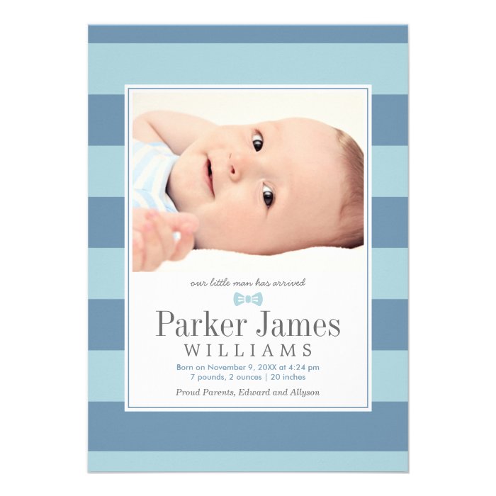 Photo Birth Announcements  Our Little Man