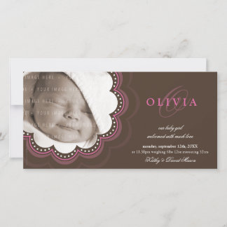 PHOTO BIRTH ANNOUNCEMENTS :: sweet bloom 7L