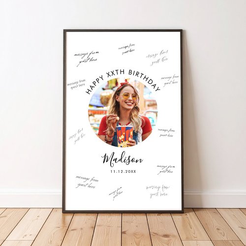 Photo Birthday Guest Signature