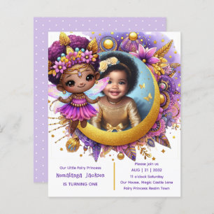 Photo Birthday Little Black Fairy African Purple