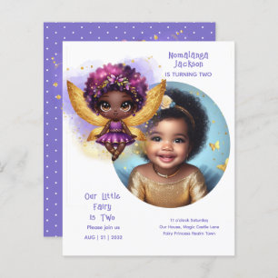 Photo Birthday Little Black Fairy Purple Gold
