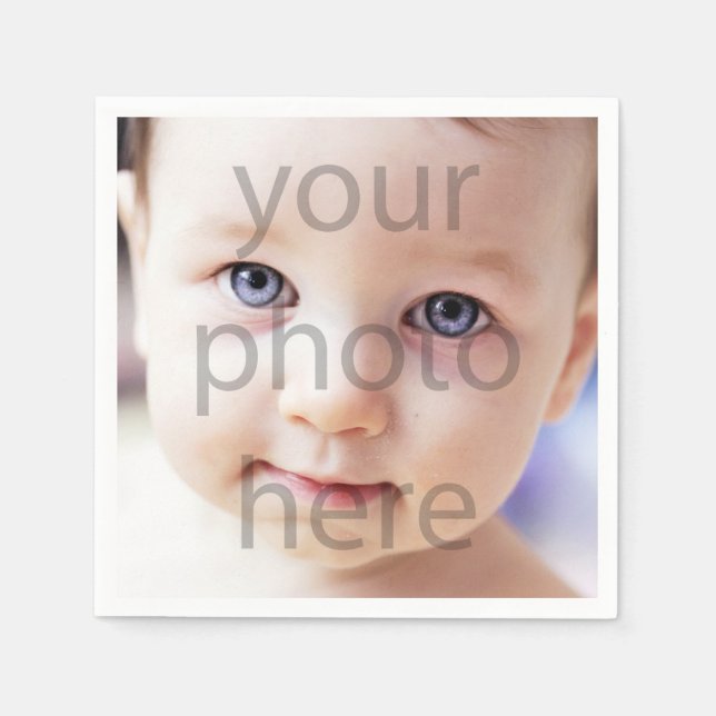 Photo Birthday Paper Napkins (Front)