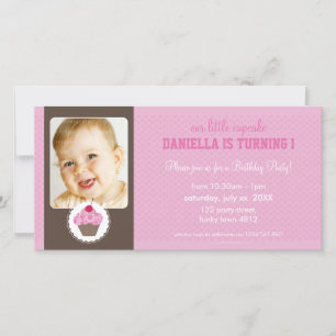 PHOTO BIRTHDAY PARTY INVITE :: cupcake 3L
