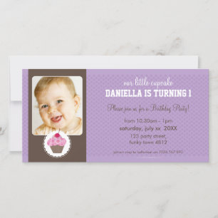 PHOTO BIRTHDAY PARTY INVITE :: cupcake 5L