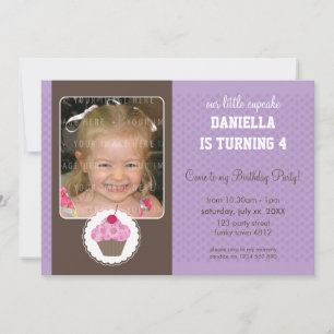 PHOTO BIRTHDAY PARTY INVITES :: cupcake 5L