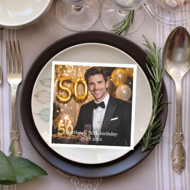 Photo birthday party luncheon napkins (Creator Uploaded)