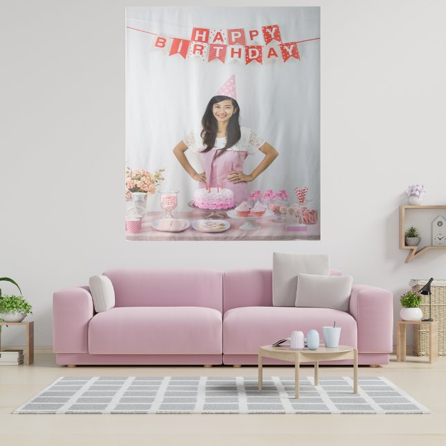 Photo birthday party tapestry (Creator Uploaded)