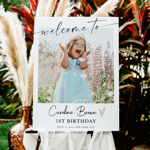 Photo Birthday Sign Party Sign Welcome Sign